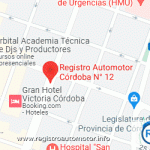 Mapa Registro Automotor 12 Córdoba Capital