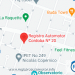 Mapa Registro Automotor 20 Córdoba Capital