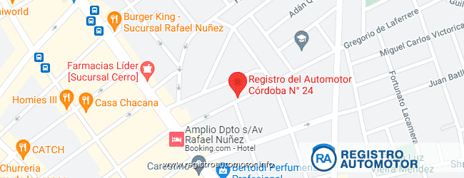 Mapa Registro Automotor 24 Córdoba Capital