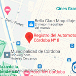 Mapa Registro Automotor 8 Córdoba Capital