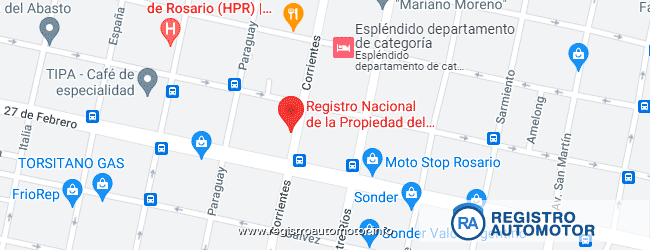 Mapa Registro Automotor 10 Rosario Santa Fe