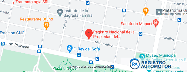 Mapa Registro Automotor 15 Rosario Santa Fe