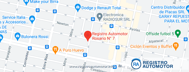 Mapa Registro Automotor 7 Rosario Santa Fe