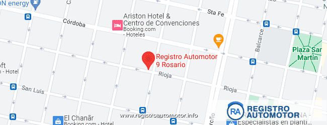 Mapa Registro Automotor 9 Rosario Santa Fe
