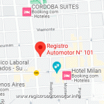 Mapa Registro Automotor 101 Capital Federal CABA