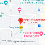 Mapa Registro Automotor 102 Capital Federal CABA