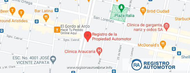 Mapa Registro Automotor 2 Mendoza