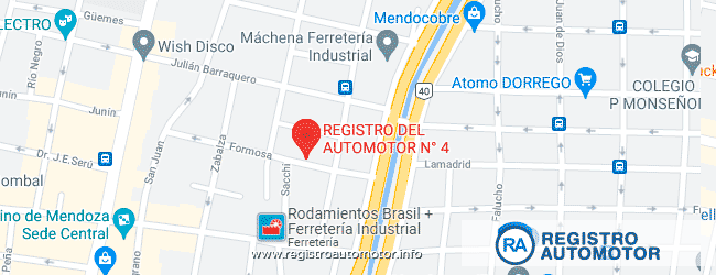 Mapa Registro Automotor 4 Mendoza