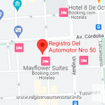 Mapa Registro Automotor 50 Capital Federal CABA