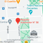 Mapa Registro Automotor 58 Capital Federal CABA