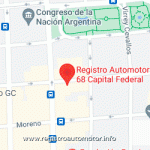 Mapa Registro Automotor 68 Capital Federal CABA