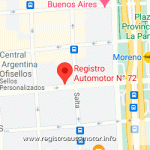 Mapa Registro Automotor 72 Capital Federal CABA