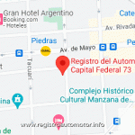 Mapa Registro Automotor 73 Capital Federal CABA