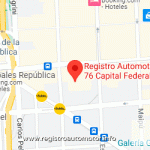 Mapa Registro Automotor 76 Capital Federal CABA