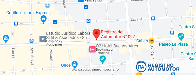 Mapa Registro Automotor 97 Capital Federal CABA