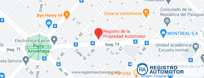 Mapa Registro Automotor 13 La Plata