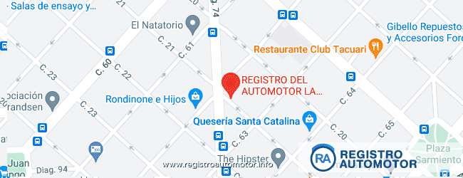 Mapa Registro Automotor 14 La Plata