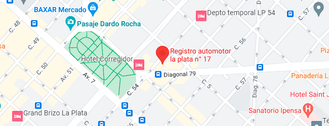 Mapa Registro Automotor 17 La Plata