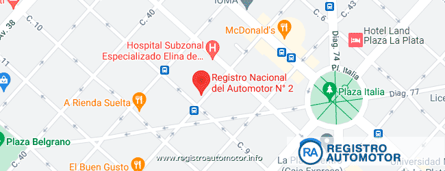 Mapa Registro Automotor 2 La Plata