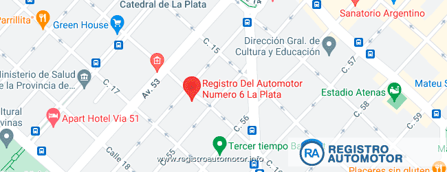 Mapa Registro Automotor 6 La Plata