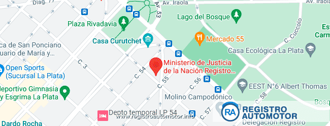 Mapa Registro Automotor 8 La Plata