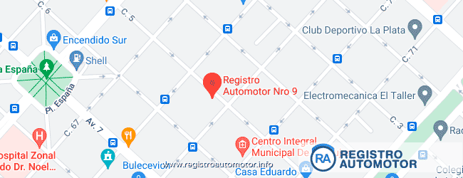 Mapa Registro Automotor 9 La Plata